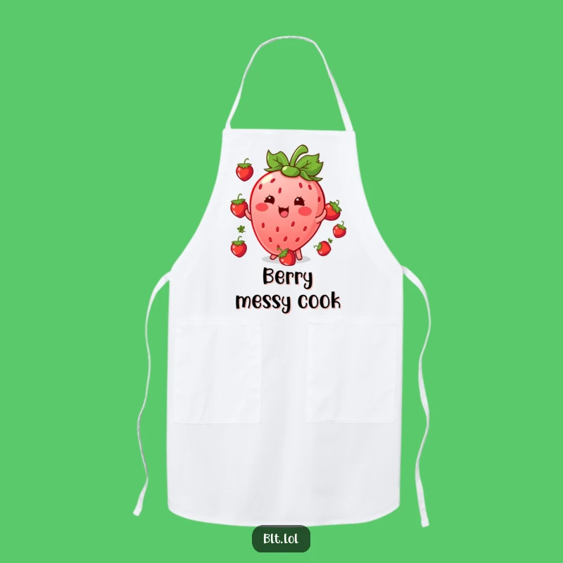 Funny Kawaii Strawberry Juggling Apron: Cook with Berry Delight