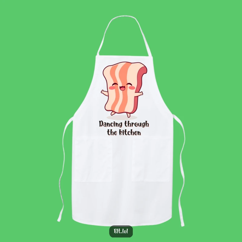 Funny Bacon Dance Apron - Comical Kitchen Wear, Perfect Humorous Cooking Gift