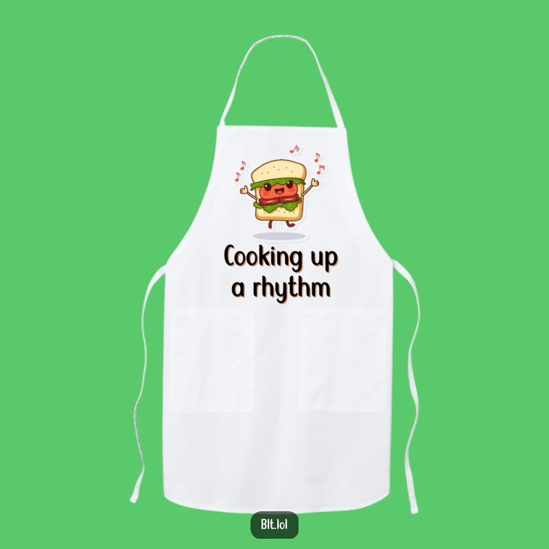 Funny Dancing BLT Sandwich Apron - Musical Kitchen Wear for Fun Cooks
