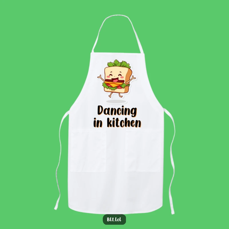 Funny Dancing BLT Sandwich Apron: Wobbly Lettuce Cooking Funny Gift