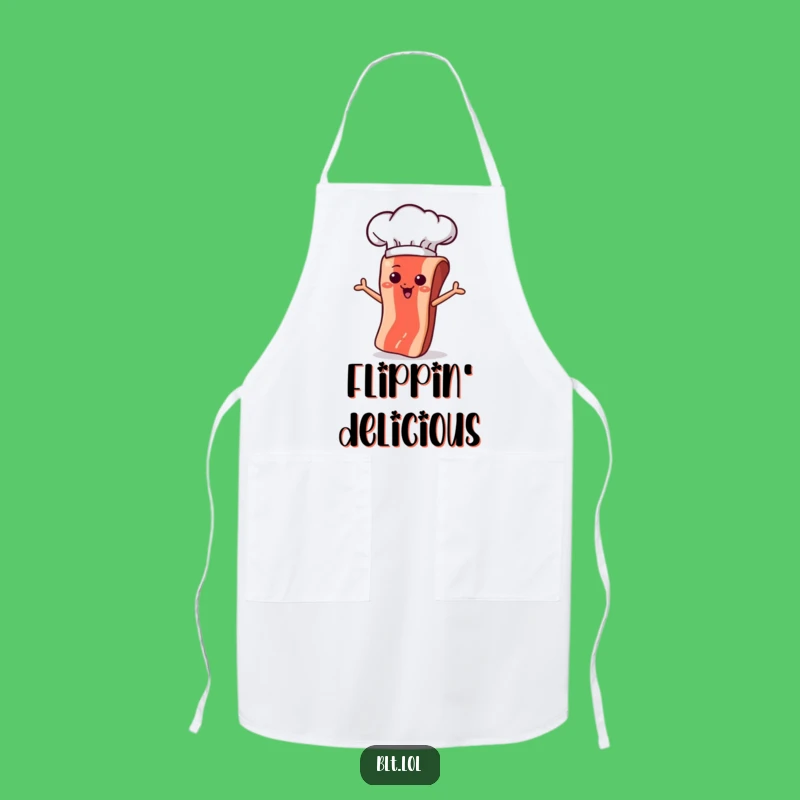Funny Flipping Bacon Chef Hat Apron - Cook with Sizzle & Style