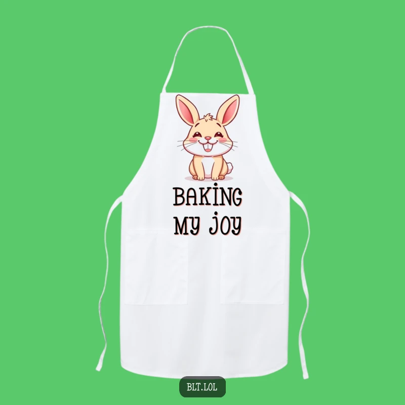 Funny Happy Bun Grinning Apron - Chef's Hilarious Kitchen Companion Gift