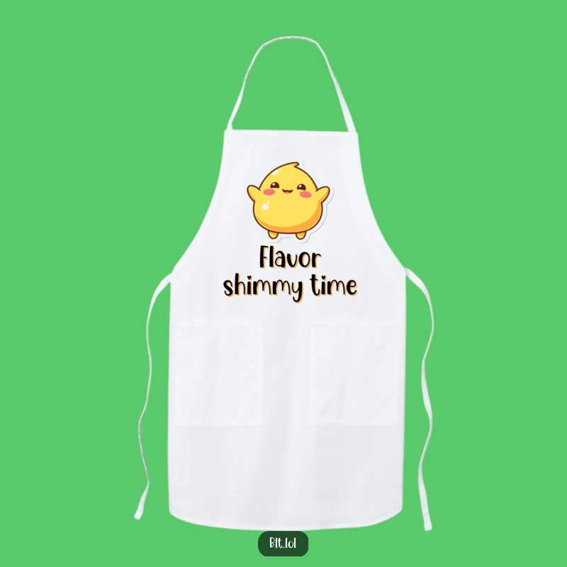 Funny Mustard Blob Apron Kitchen Wiggling Character Humorous Chef Gift