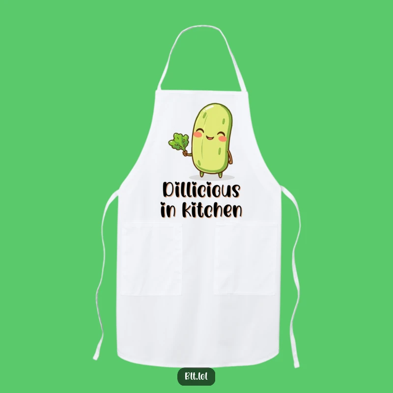 Funny Pickle Apron - Chef's Hilarious Anthropomorphic Veggie Kitchen Essential Gift