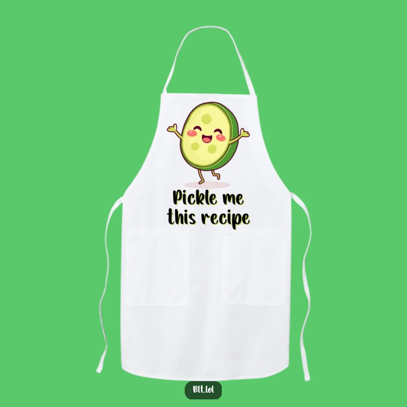 Funny Pickle Cartwheel Apron: Kitchen Fun with Zesty Humor for Aspiring Chefs & Gifts