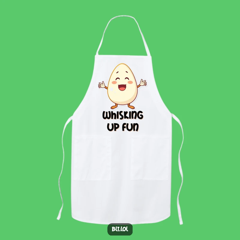 Funny Waving Egg Apron: Cheerful Kitchen Companion Gift