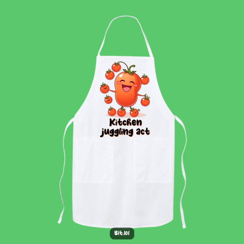 Funny Tomato Juggling Apron: Cook with Garden Cheer