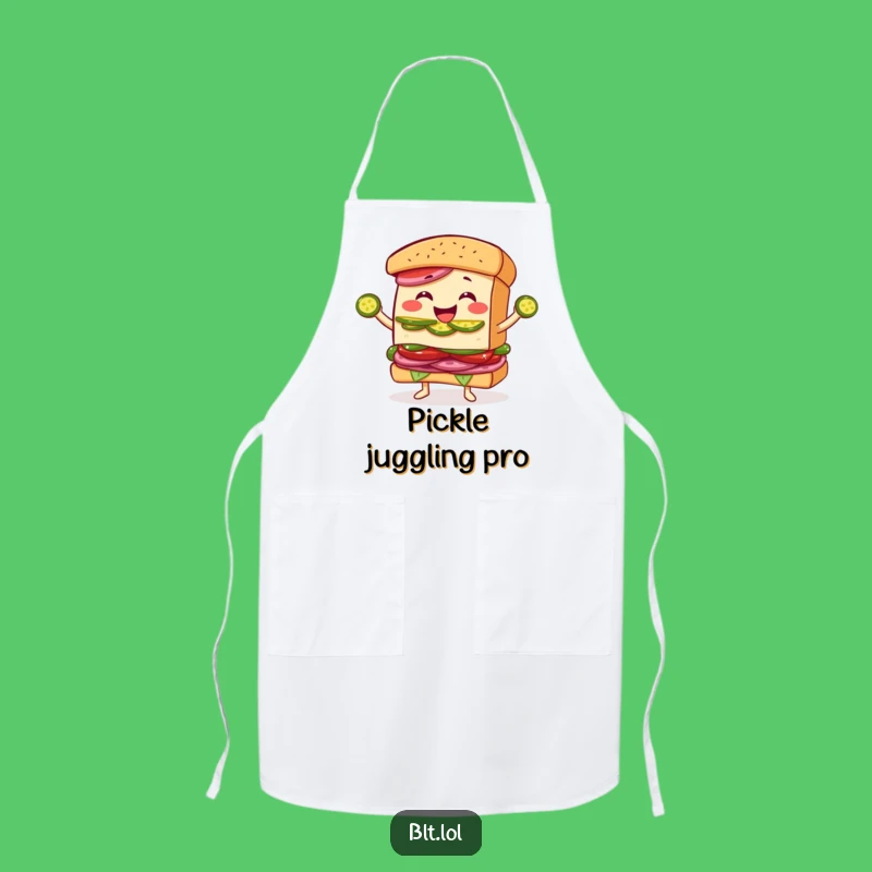 Funny Juggling BLT Sandwich Apron: Kitchen Pickle Humor, Great Gift