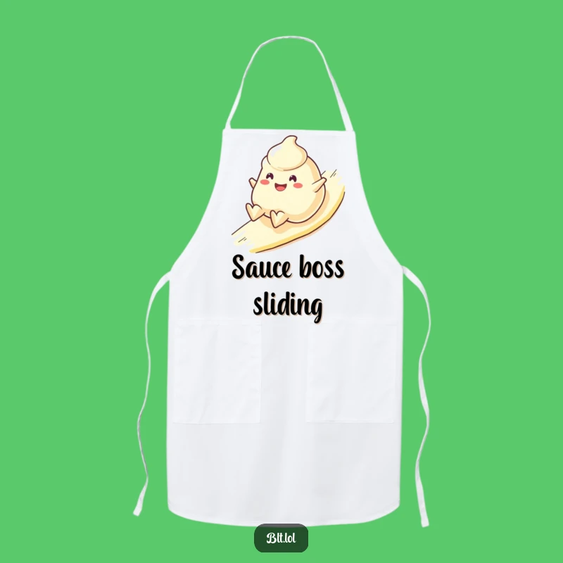 Funny Mayo Blob Apron Kitchen Sliding Character Humorous Chef Gift