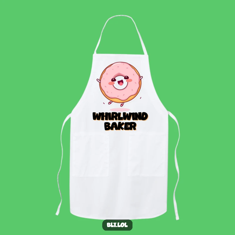 Funny Kawaii Donut Spinning Apron: Cook with Sweet Delight