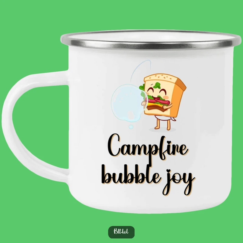Funny Bubble Blowing BLT Sandwich Camping Mug - Joyful Drinkware for Adventures