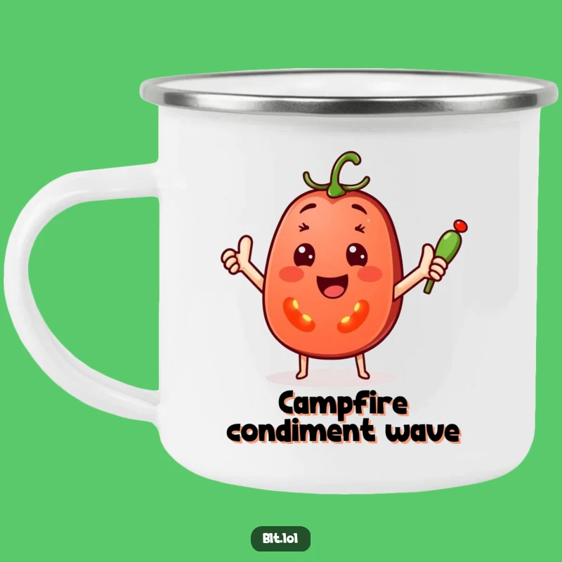 Funny Tomato Pickle Camping Mug: Outdoor Adventures with Veggie Pals, Perfect Funny Gift!