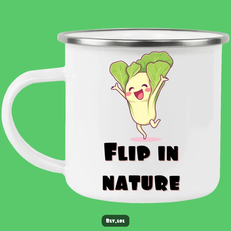 Campfire Jumps: Funny Lettuce Leaf Gymnastics Camping Mug