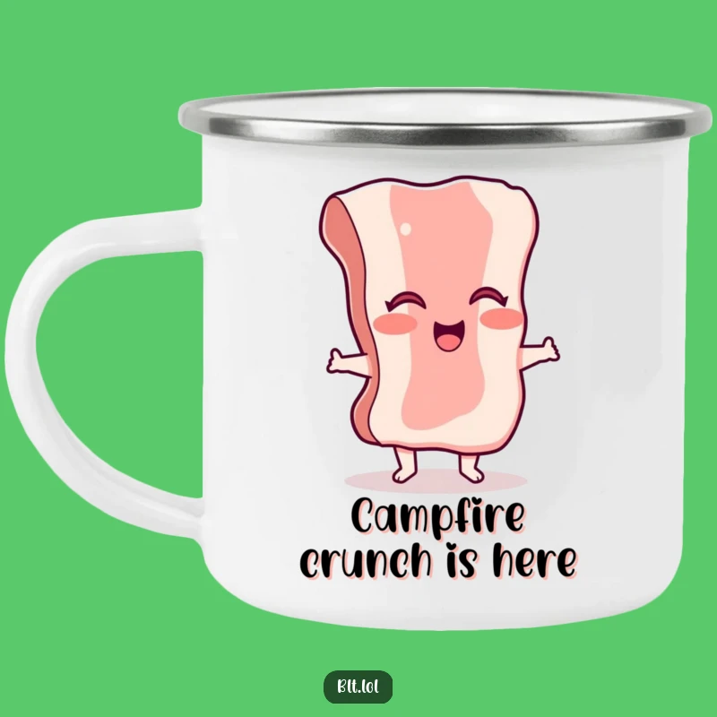 Durable Funny Bacon Camping Mug: Adventure and Laughter Included