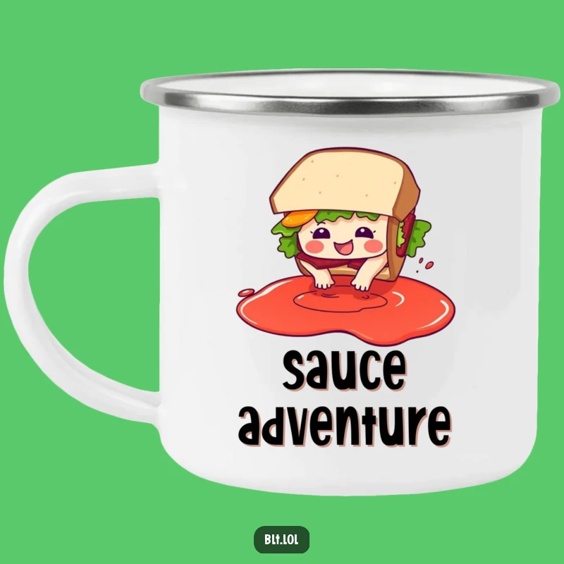 Funny BLT Sandwich Sauce Dive Camping Mug - Outdoor Foodie Humor