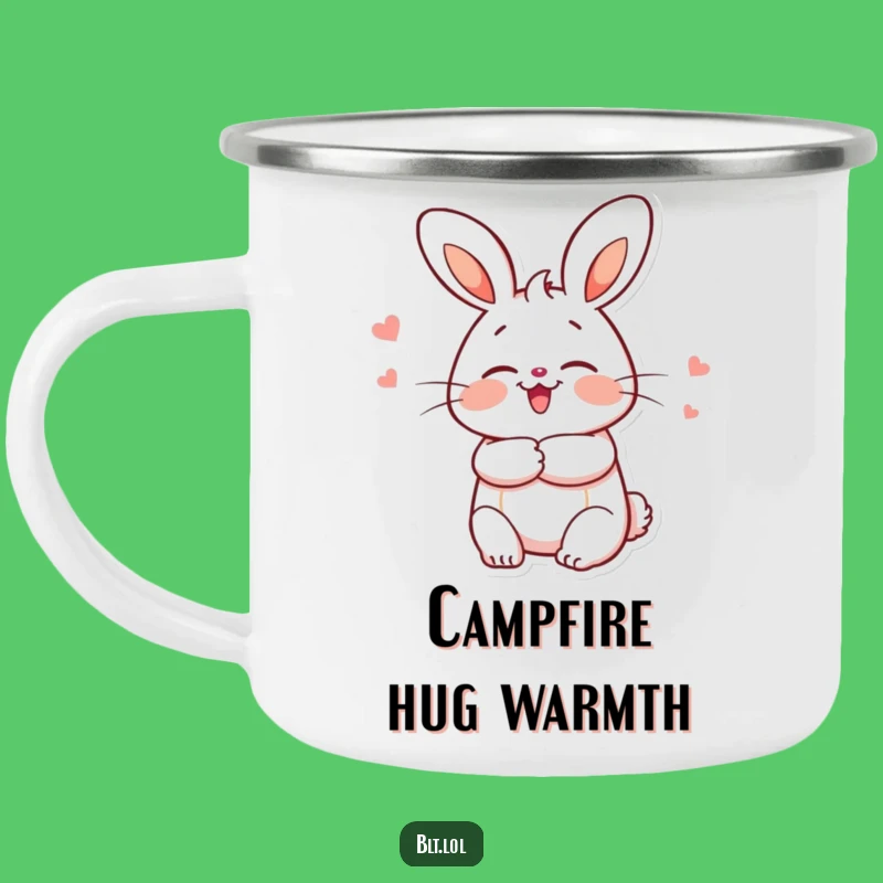 Funny Bun Hugging Camping Mug: Camp with a Warm Embrace!