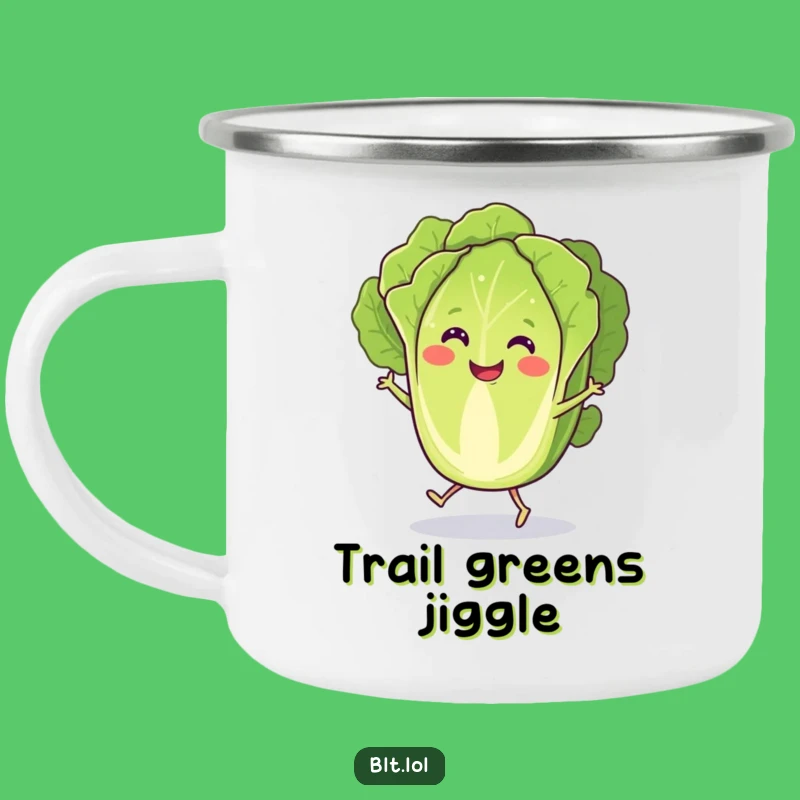 Funny Lettuce Jig Camping Mug: Outdoor Adventures with Dancing Veggie Humor, Perfect Funny Gift!