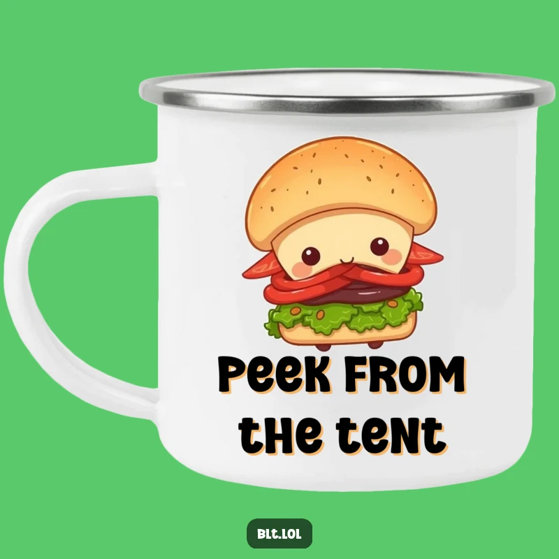 Funny Peek-a-Boo BLT Sandwich Camping Mug - Playful Surprise Drinkware