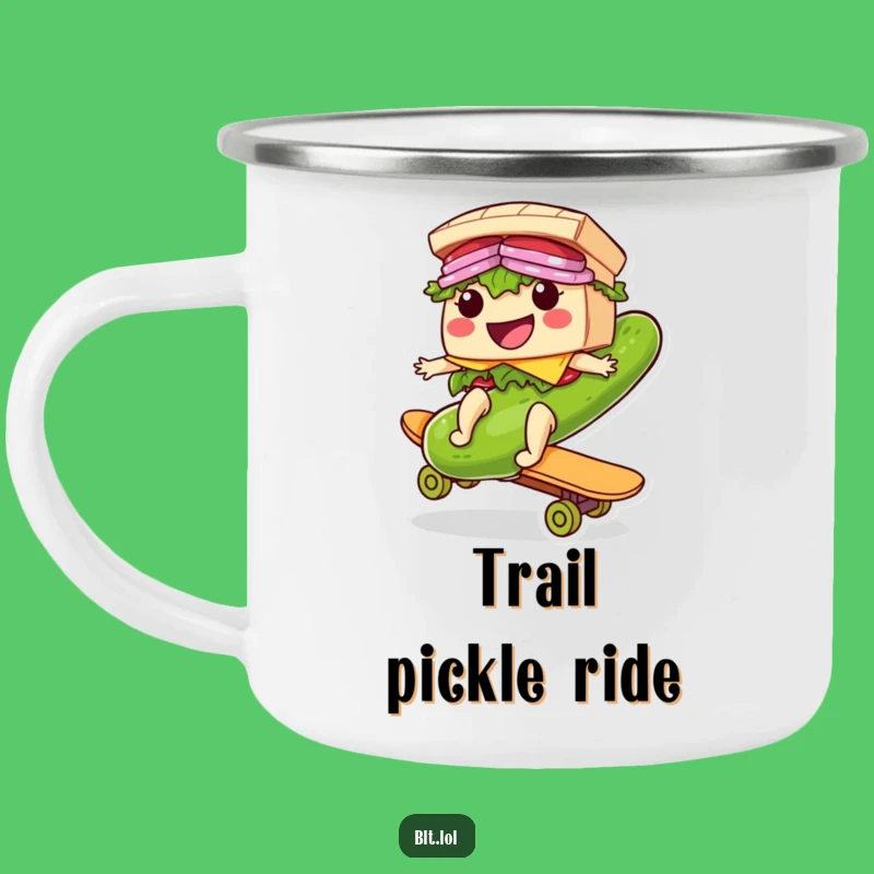 Funny Riding BLT Sandwich Camping Mug: Outdoor Pickle Fun, Great Gift