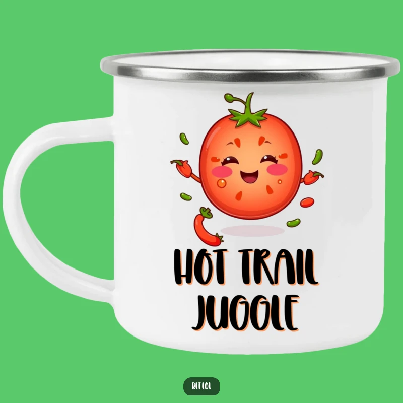 Funny Tomato Juggling Seeds Camping Mug: Adventure with a Smile!