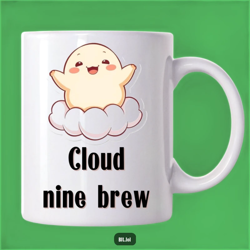 Funny Kawaii Dumpling Cloud Bouncing Mug: Heavenly Humorous Gift for Dreamers