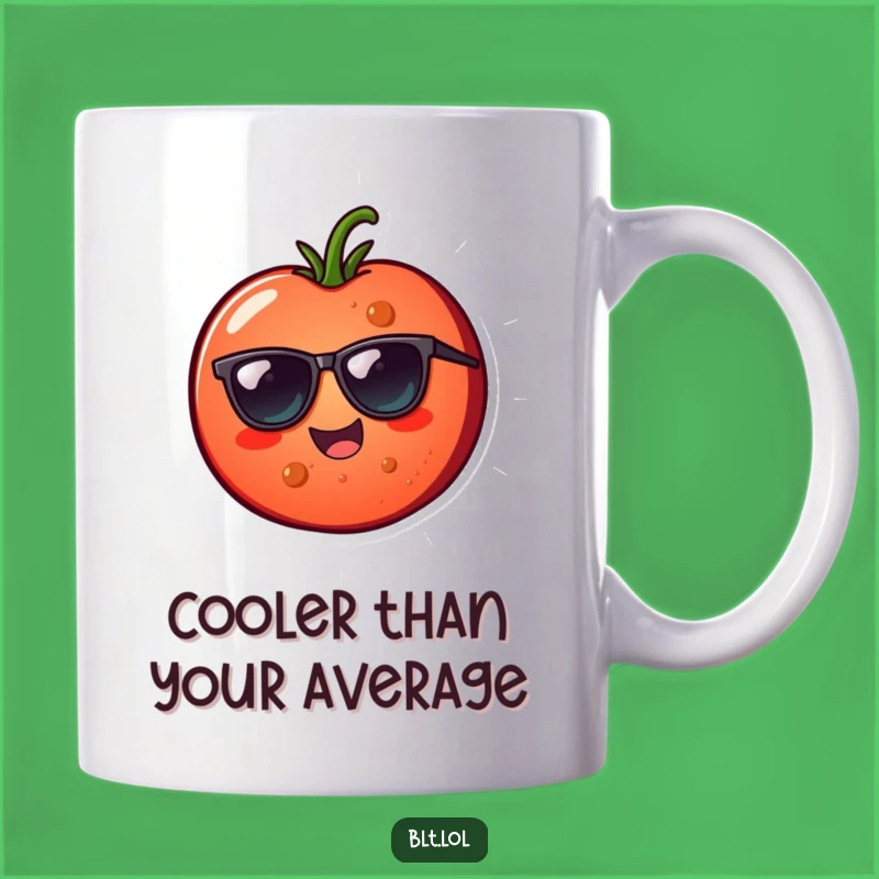 Funny Tomato Sunglasses Mug - Cheerful Veggie Cool Gift