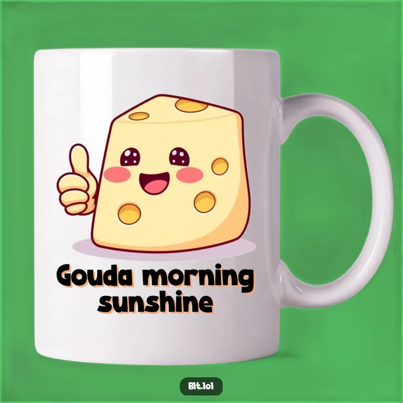 Funny Cheesy Thumbs Up Mug - Deliciously Positive Gift for Cheese Lovers