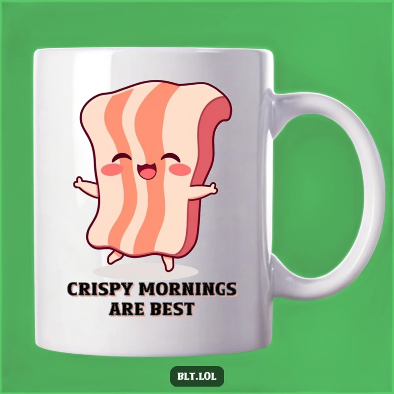 Funny Giggling Bacon Dance Mug - Hilarious Food Character Gift for Breakfast Lovers