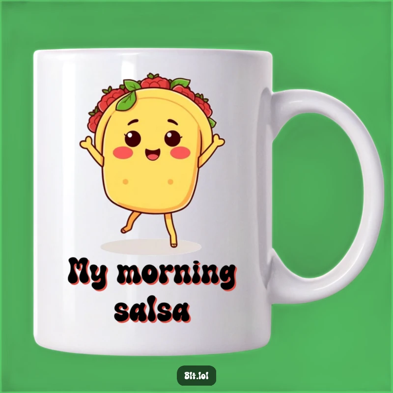Funny Kawaii Taco Salsa Dancer Mug: The Perfect Humorous Gift for Fiesta Lovers