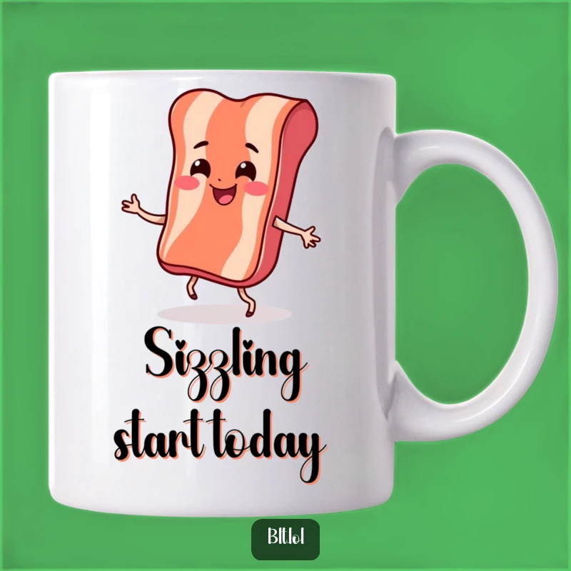 Funny Bacon Dance Mug: Sizzling Veggie Humor, Perfect Funny Gift for Breakfast Lovers!