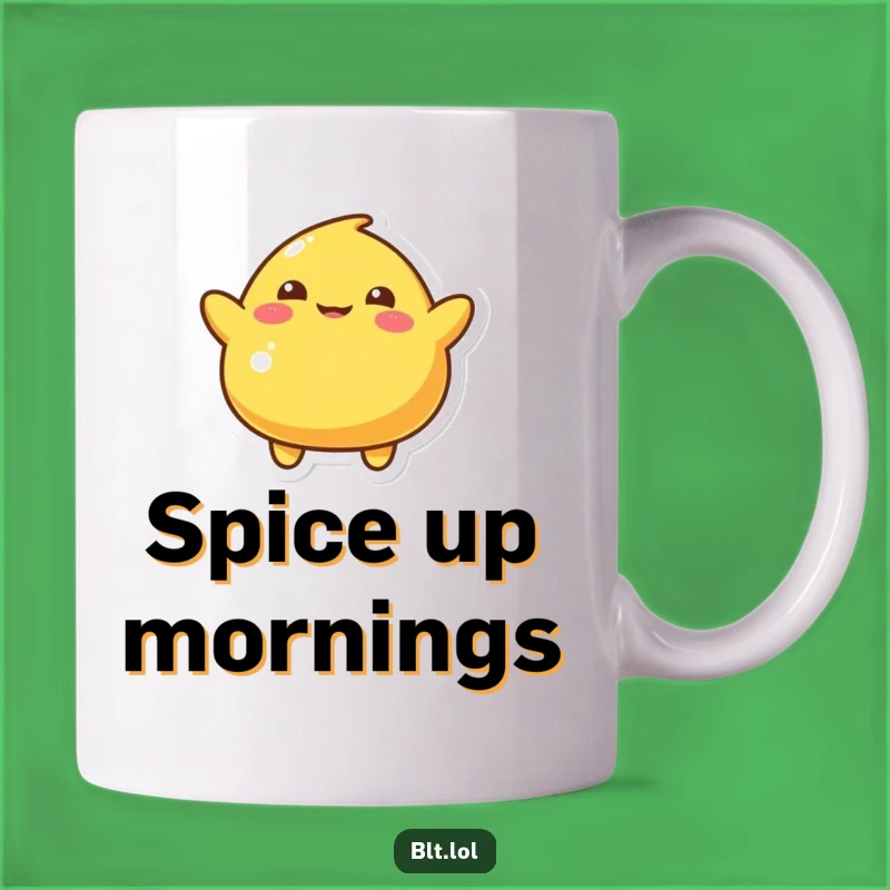 Funny Mustard Blob Mug Playful Wiggling Character An Absolutely Hilarious Gift