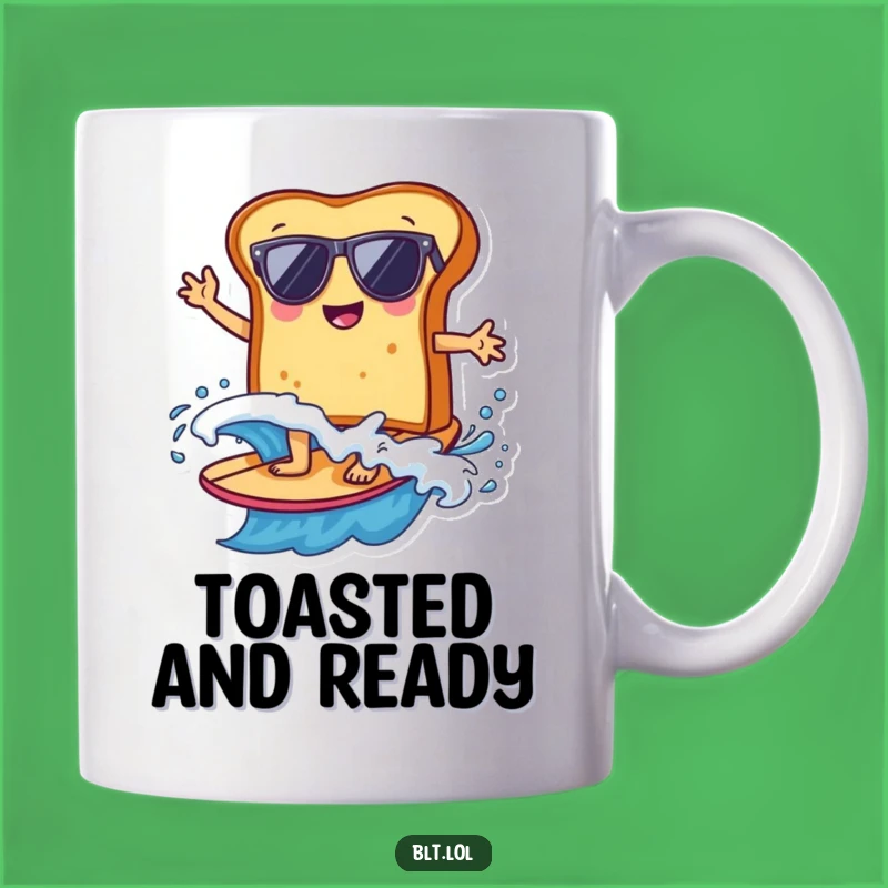 Funny Bread Surfer Mug: Totally Rad Beach Humor for Gift Giving Coffee Lovers
