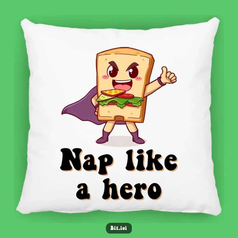 Comfy Funny BLT Superhero Sandwich Pillow: Lounge Like a Legend with Hilarious Support