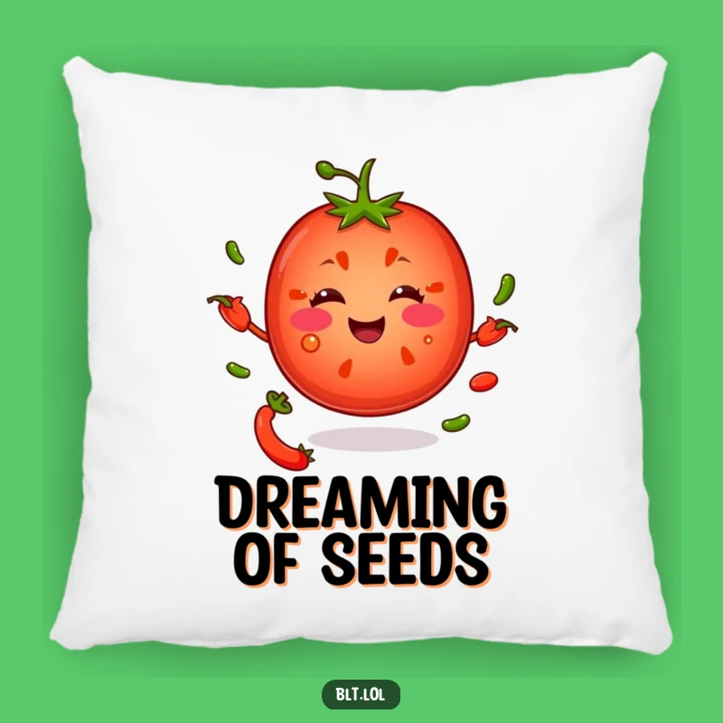 Funny Tomato Juggling Seeds Pillow: Cuddle Up with Comedy!