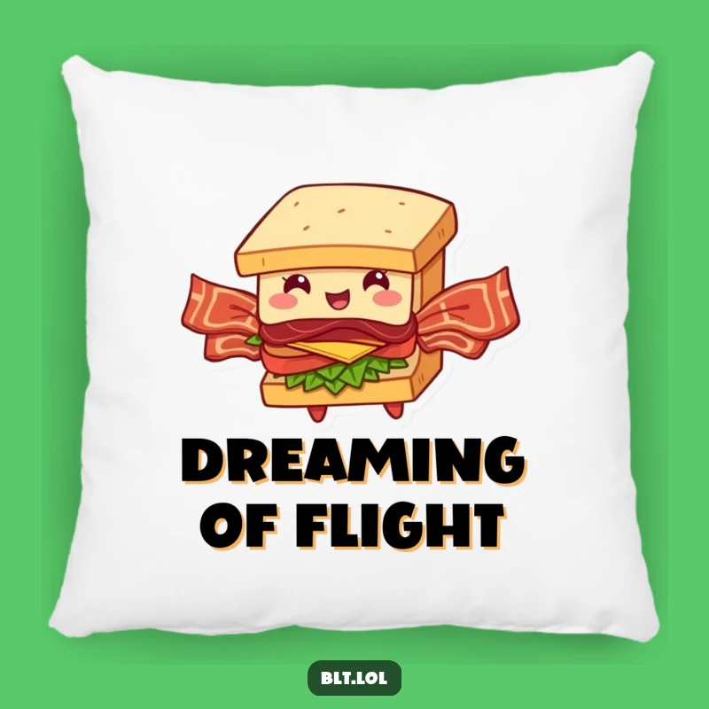 Funny BLT Sandwich Pillow: Cozy Bacon Wings Flying Cushion, Perfect Gift