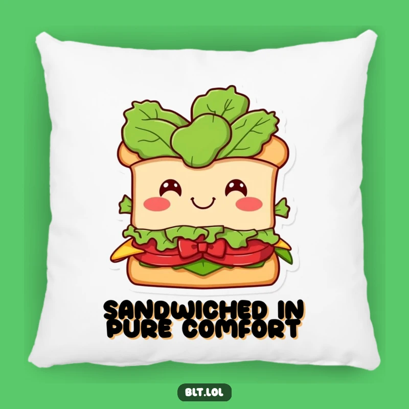 Funny BLT Sandwich Pillow - Cozy & Comical Decor, Ideal Humorous Accent Gift