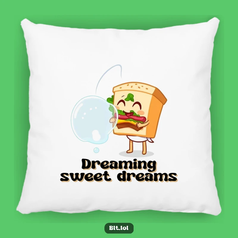 Funny Bubble Blowing BLT Sandwich Pillow - Cozy Comfort with Playful Charm
