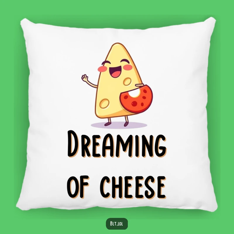 Funny Cheese Pillow - Soft & Cheesy Anthropomorphic Foodie Comfort Gift