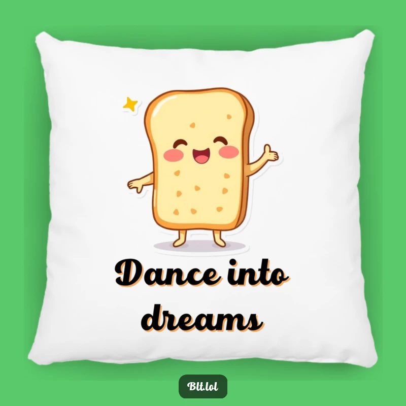Funny Cheesy Bread Happy Dance Pillow - Comfy & Joyful Accent