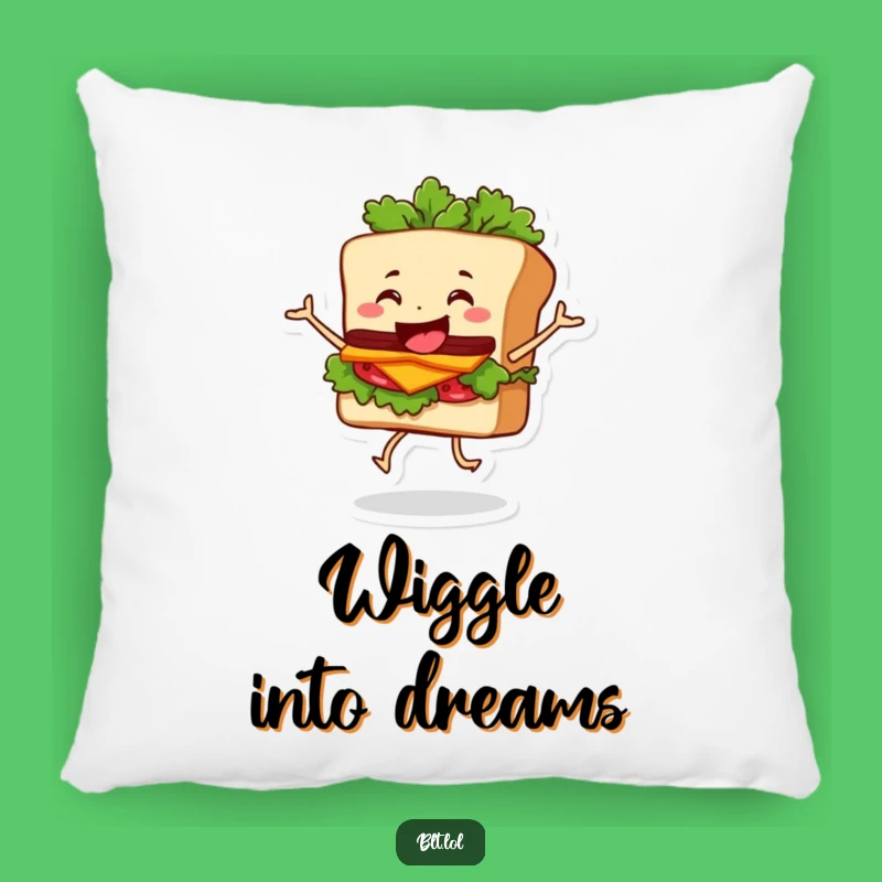 Funny Dancing BLT Sandwich Pillow: Wobbly Lettuce Cozy Funny Gift