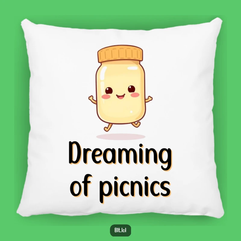 Funny Hopping Mayo Jar Pillow: Comfy & Playful Decor Gift