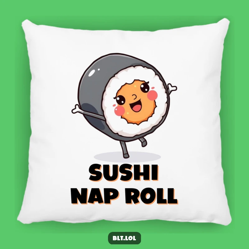 Funny Kawaii Sushi Cartwheel Pillow: Cuddle Up With Comedic Comfort