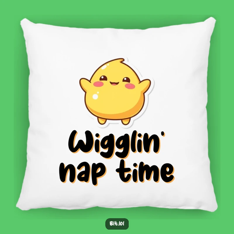 Funny Mustard Blob Pillow Extra Comfy Wiggling Character Soft Foodie Gift