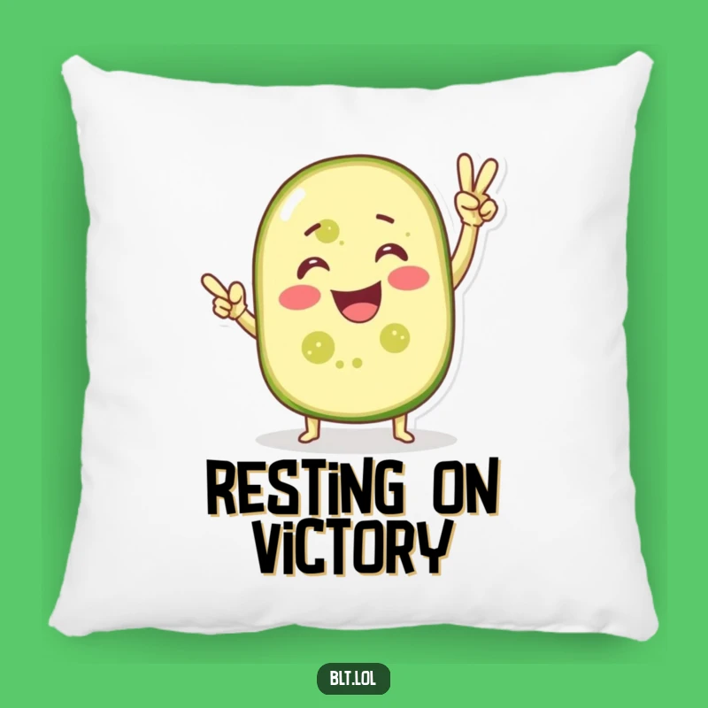 Cozy Funny Victorious Pickle Slice Pillow - Comfort & Celebration Gift