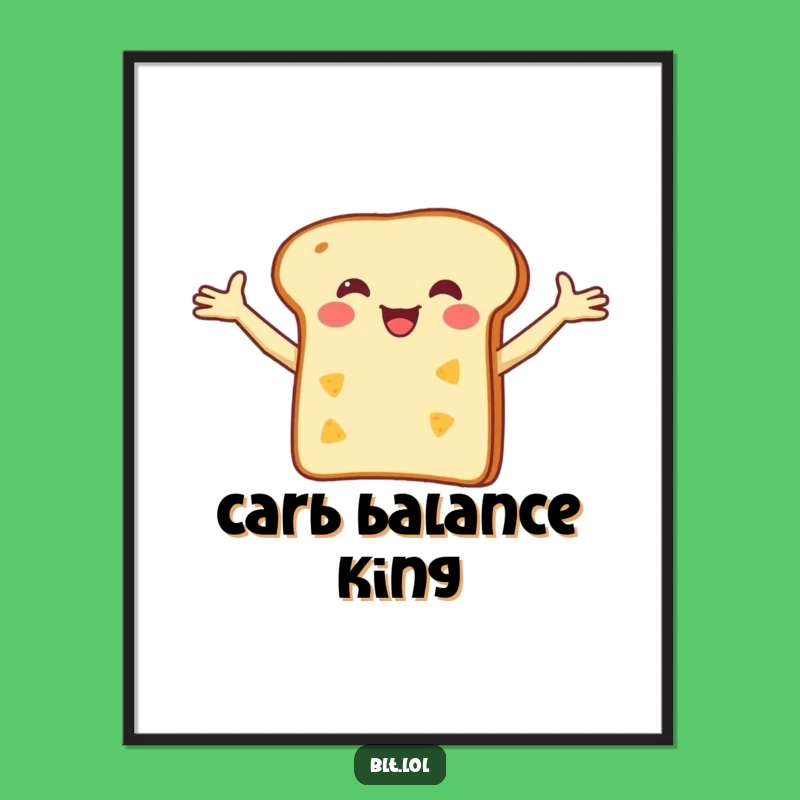 Funny Bread Cheese Digital Art: Printable Foodie Joy, Perfect for Framing, Great Funny Gift!