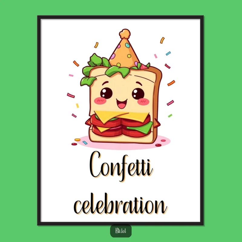 Funny BLT Party Sandwich Digital Art - Instant Festive Decor