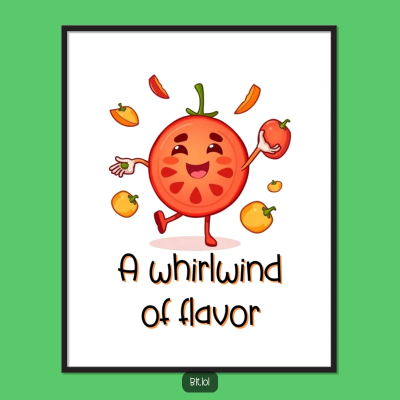 Funny Tomato Digital Art: Instant Joyful Decor for Your Walls