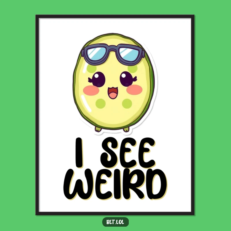 Hilarious Funny Pickle Slice Goggles Digital Art - Instant Shocking Decor