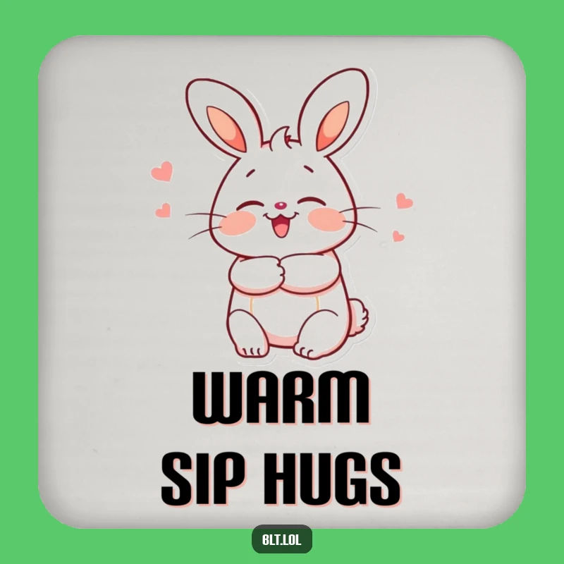 Funny Bun Hugging Coasters: Protect Surfaces with Sweetness!