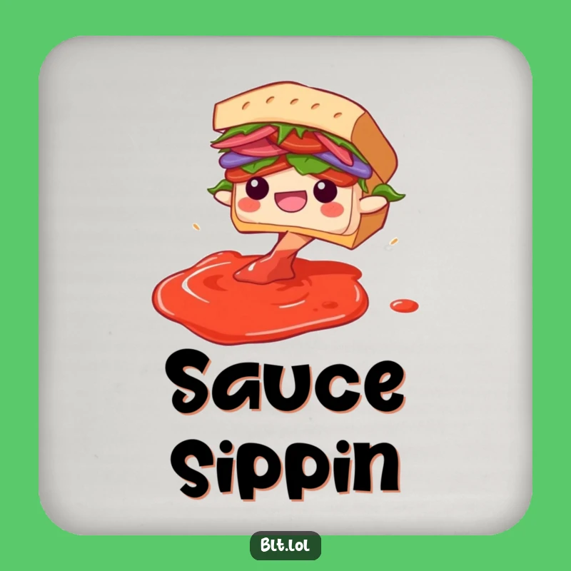 Funny Diving BLT Sandwich Coaster: Sauce Pool Protection, Perfect Gift